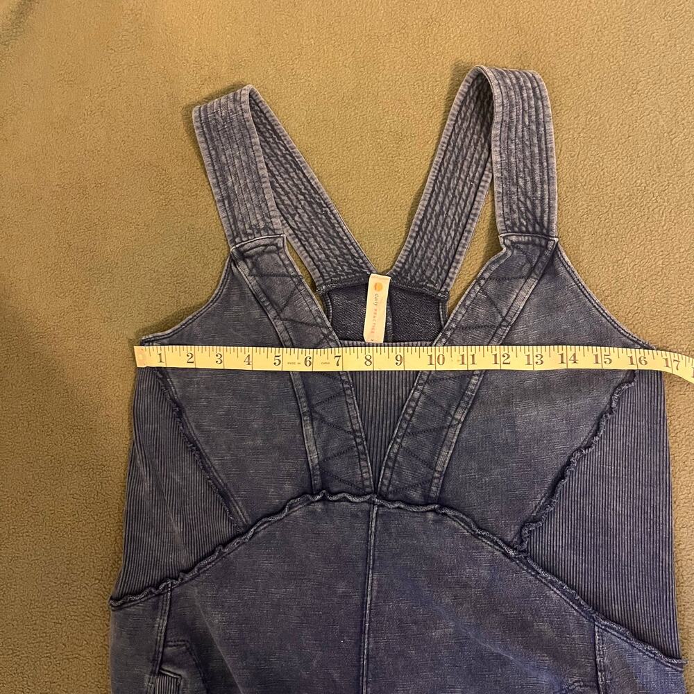 Daily Practice Anthropologie Palmra Jumpsuit Sz Medium Blue Wide Leg Boho Indie - Picture 8 of 12